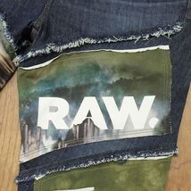 1円/G-STAR RAW/28インチ/デニムパンツ SPIRAQ RFTP 3D SLIM D13679-9436-89 ダメージ パッチワーク 個性 新品/紺/ネイビー/gf450/_画像6