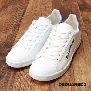 1円/DSQUARED2/40(25-25.5cm)/訳 イタリア製スニーカー SNM0175 ONE LIFE ONE PLANET ローカット サスティナブル 新品/白/ホワイト/hd843/