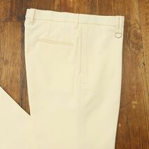 1円/秋冬/LANVIN en Bleu/50サイズ/訳 スラックス パンツ ウール混ストレッチ ノータック ゴルフにも 美脚 新品/アイボリー/hb178/_画像2