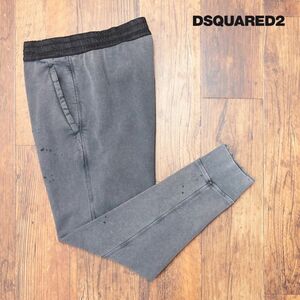 2022-23AW/DSQUARED2/Sサイズ/美脚ジョガーパンツ S74KB0693 ガーメントダイ ダメージ加工 裏起毛 イタリア製 新品/グレー/hd773/