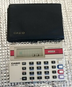  including carriage beautiful goods MG-333 Casio game calculator case attaching GAME game calculator Showa Retro rhinoceros koro