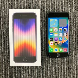 ★28【中古】iPhone SE 第3世代 64GB 黒　　100％　ミッドナイト　 SIMフリー　シムフリー　Apple iPhone SE 355486594920516