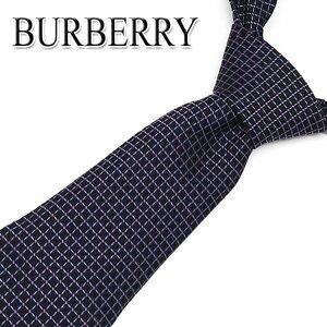 DKG★送料無料 NT12★ 美品 BURBERRY LONDON バーバリー ネクタイ シルク 紺 ネイビー　バーバリーネクタイ