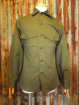 ビンテージ70’s●DEADSTOCK U.S.ARMY OG-507ユーティリティシャツsize 13 1/2×32●231118k2-m-lssh-mltデッドストックミリタリー_画像1