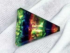 アンモライト ammolite 39.50Ct オパール化 原石 化石宝石 パワーストーン ルース 菊石