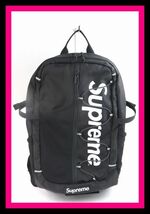 ●綺麗●Supreme/シュプリーム●17SS●CORDURA/コーデュラ●バックパック/リュック●ナイロン●ブラック/黒×ホワイト/白●_画像1