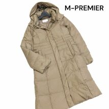 M-PREMIER Mプルミエ 秋冬 フーディー ロング ダウン　コート Sz.34　レディース　K3T00887_A#N_画像1