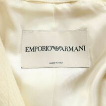 イタリア製★ EMPORIO ARMANI エンポリオ アルマーニ 秋冬 ウール シングル コート Sz.38　レディース 白　K3T00850_A#N_画像5