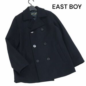 EAST BOY イーストボーイ 秋冬 メルトン ウール♪ スクール Pコート Sz.7　レディース ネイビー 女子 学生 通学　K3T00854_A#N