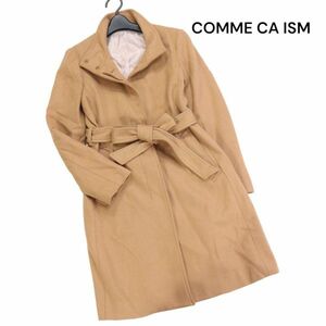 COMME CA ISM コムサイズム 秋冬 イタリア製 LA TORRE生地★ ベルト ウール コート Sz.9　レディース　K3T00869_A#N