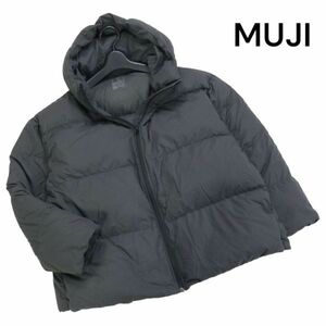 21AW★ MUJI 無印良品 秋冬 フーデッド ダウン ジャケット Sz.S-M　レディース グレー　K3T00914_B#N