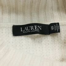 LAUREN ローレン ラルフローレン 秋冬 タートルネック♪ 畦編み ウール ニット セーター Sz.XS/TP　レディース 白　K3T00956_B#K_画像5