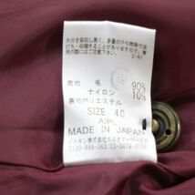 Jocomomola ホコモモラ シビラ 秋冬 金属ボタン♪ ウール ジャケット ブレザー Sz.40　レディース 黒 日本製　K3T00978_B#N_画像7