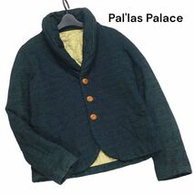 Pal'las Palace パラスパレス 秋冬 インディゴ染め♪ ボリューム ショールカラー ジャケット Sz.3　レディース 日本製　K3T01050_B#N_画像1