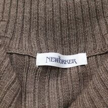 NEWYORKER ニューヨーカー 秋冬 ベルト付き♪ ショールカラー ウール ニット カーディガン ガウン Sz.L　レディース　K3T01115_B#N_画像5