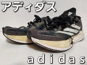 ★◆アディダス◆ａｄｉｄａｓ◆アディゼロ ボストン １１◆ADIZERO BOSTON 11◆GX6651◆ブラック×ホワイト◆２６.５cm◆ＤＫ◆中古品◆★