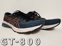 ★◆アシックス◆ＡＳＩＣＳ◆ＧＴ-８００◆１０１１Ａ８３８◆マグネティックブルー×サンライズレッド◆２６.５cm◆ＤＫ◆中古品◆★_画像2