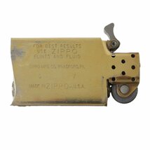 【中古】 ZIPPO ジッポー オイルライター スラッシュ 1989年製 ゴールド ケース：E V インサイドユニット：D V レザーケース NT BCランク_画像6