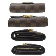 LOUIS VUITTON/ルイヴィトン ポルトフォイユ ジョイ 三つ折り財布 ダミエ エベヌ N60034 TN1191 ES ABランク_画像4