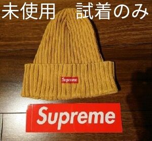 試着のみ　シュプリーム　supreme ボックスロゴ　ビーニー　ニット帽　赤ロゴ Beanie　コットンビーニー