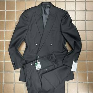 最安値◆アウトレット価格【新品】★礼服★ダブルフォーマルスーツ/AB4 サイズM/ブラック　黒/ノーベンツ　冠婚葬祭　1タック　良品質