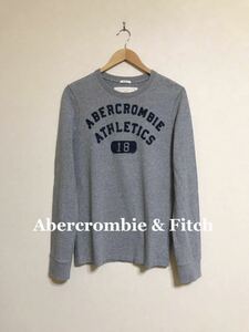 Abercrombie & Fitch アバクロンビー&フィッチ Tシャツ カットソー ロンT トップス サイズM 180/100Y 長袖 グレー