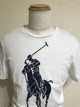 Polo Ralph Lauren ポロ ラルフローレン ビッグロゴ クルーネック Tシャツ ホワイト トップス サイズM 半袖 白 175/96A_画像3