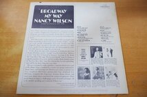 J2-128＜LP/US盤＞ナンシー・ウィルソン Nancy Wilson / Broadway - My Way_画像2