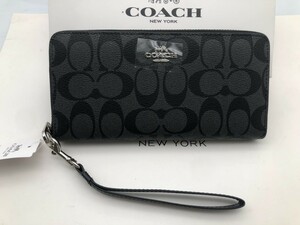 コーチ COACH 長財布 財布 シグネチャー アコーディオンラウンドジップウォレット新品077B C4452 