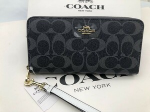 コーチ COACH 長財布 財布 ロング ジップ ストラップ付き ラウンドファスナー新品 財布C4452 u040