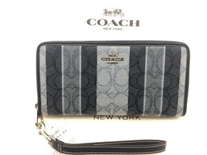 コーチ COACH 長財布 財布 シグネチャー アコーディオンラウンドジップウォレット新品a105 C8313