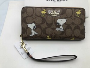 コーチ COACH 長財布 財布 シグネチャー アコーディオンラウンドジップウォレット新品e147B CE705