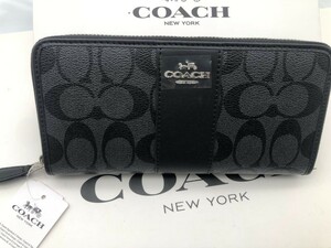 コーチ COACH 長財布 財布 シグネチャー アコーディオンラウンドジップウォレット新品c041 F54630