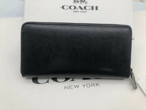 コーチ COACH 長財布 財布 ブラック ×ブルー スポーツ カーフ レザー 新品L75209 c157 _画像4