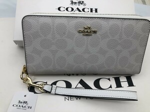 コーチ COACH 長財布 財布 シグネチャー アコーディオンラウンドジップウォレット新品d061B C4452