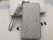 コーチ COACH 長財布 財布 シグネチャー アコーディオンラウンドジップウォレット新品d061B C4452_画像3