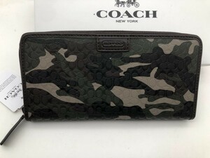 コーチ COACH 長財布 財布 ファティーグカモフラージュ 迷彩 新品 F74546 p150B