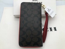 コーチ COACH 長財布 財布 シグネチャー アコーディオンラウンドジップウォレット新品f154 c4452_画像6