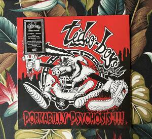 Tedio-Boys 新品LP Porkabilly Psychosis!!! .. 2017 Limited Edition Red Black Splatters ロカビリー サイコビリー