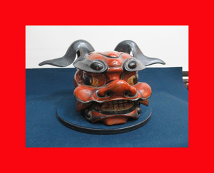 [ old capital Kyoto ][ old Lion Mask G-185] Buddhist image * Buddhist altar fittings *......