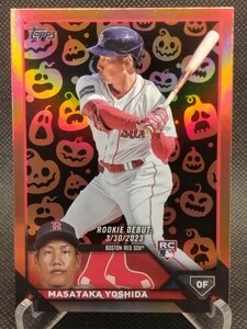 吉田正尚 ハロウィン 【2023 TOPPS UPDATE SERIES MASATAKA YOSHIDA US5 RC JACK-O'-LANTERN FOIL】ルーキー レッドソックス レア