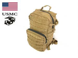 【米軍放出品】☆USMC アサルトパック バックパック リュックサック コヨーテ ミリタリー キャンプ アウトドア (100)RK7FK-2#23