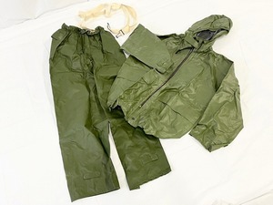 【米軍放出品】☆未使用品 レインウエア上下セット Sサイズ レインパーカー レインパンツ カッパ 雨具 キャンプ アウトドア (80)☆CK16G