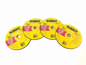 【米軍放出品】☆未使用品 サンダー砥石 4枚 180mm 切断 研磨 24グリッド DeWALT DW4719 工具 (60) ☆BK20PK-W#23