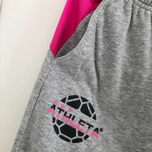 アスレタ スウェットパンツ　Mサイズ ATHLETA ジャージ　ウインドブレーカー　サッカー　フットサル　ピンク　グレー_画像4