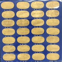 (R167) 広重 東海道五十三次 小判型 銅メダル 冊子 箱付き_画像4