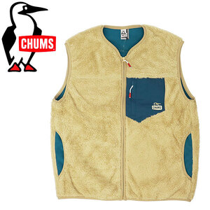 CHUMS (チャムス) CH04-1358 Bonding Fleece No Collar Vest ボンディングフリースベスト CMS142 B001Beige XL