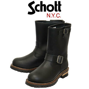 Schott (ショット) S23001 Engineer Boots エンジニア レザーブーツ BLACK SCT001 約26.5cm