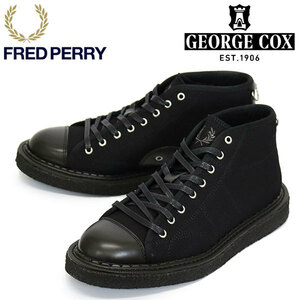 FRED PERRY (フレッドペリー) x GEORGE COX (ジョージコックス) Wネーム SB6336 MONKEY SHOE モンキーシューズ HEAVY CANVAS 102 BLACK FP5