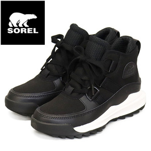 SOREL (ソレル) WMS NL5049 アウトアンドアバウト リミックス チャッカ ウォータープルーフ レディースブーツ 010 BLACK SEA SALT SRL110 U